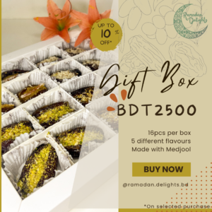 Stuffed dates gift box